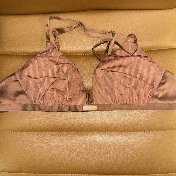 Lunya Stretch Stripe Bralette Brown Bra. Only tried on once. - Picture 2 of 8